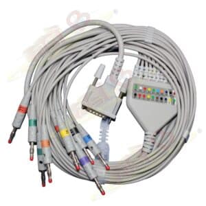 CABLE DE ECG PARA ELECTROCARDIÓGRAFO · 10 PUNTAS · COMPATIBLE VARIAS MARCAS