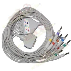 CABLE DE ECG PARA ELECTROCARDIÓGRAFO · 10 PUNTAS · COMPATIBLE FUKUDA DENSHI