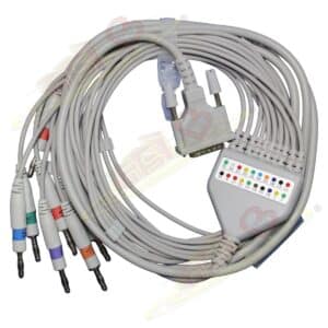 CABLE DE ECG PARA ELECTROCARDIÓGRAFO · 10 PUNTAS · COMPATIBLE MORTARA ELI 150 / 250